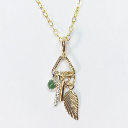 Fairy Charm Necklace with Jade