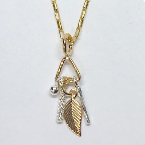 Fairy Charm Necklace with Leaf