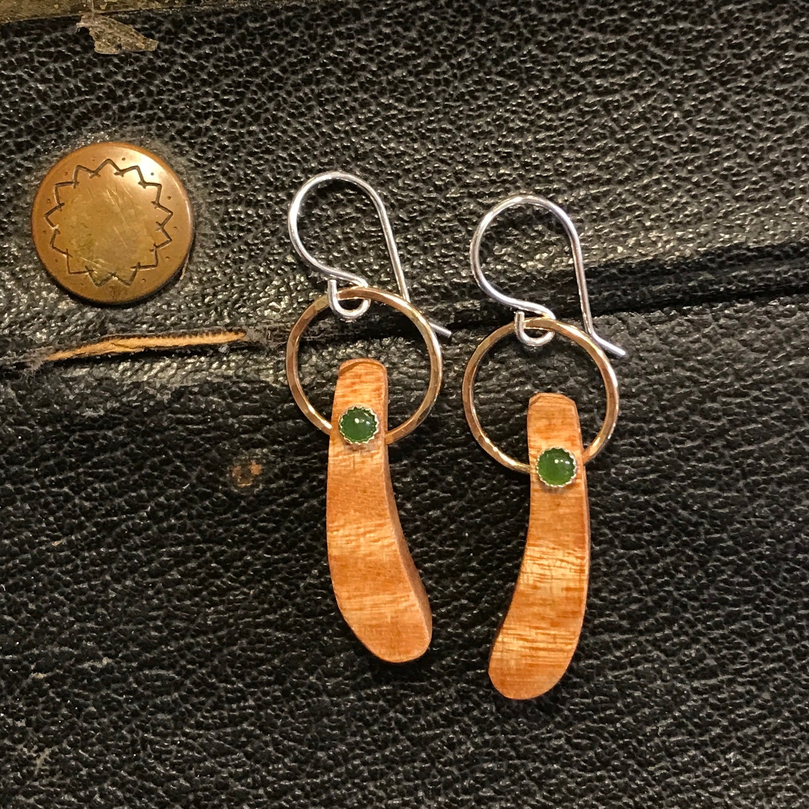 Camano Maple: Wood, Sterling Silver, jade