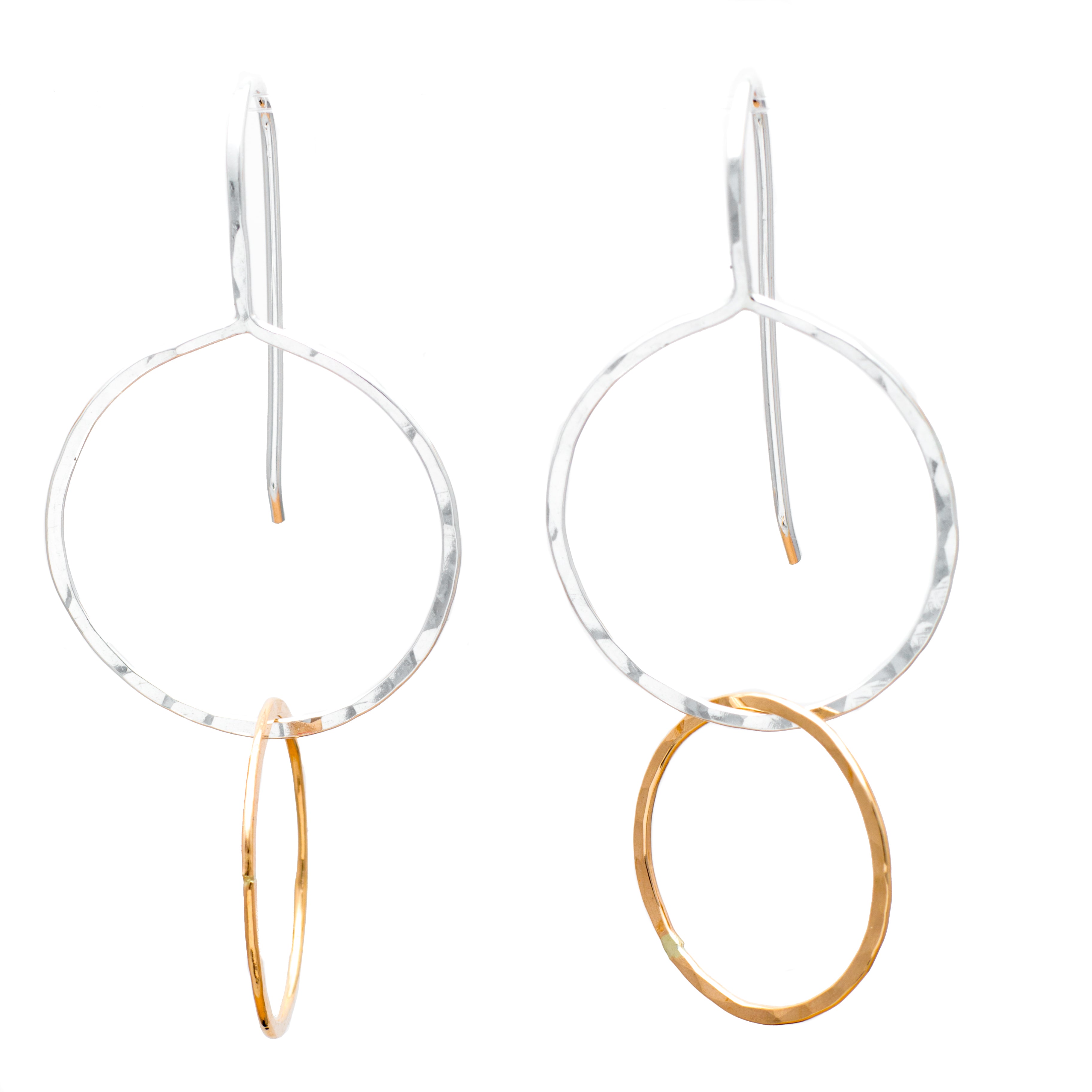 Moon Drops: Sterling Silver & 14/20 Gold-filled Earrings