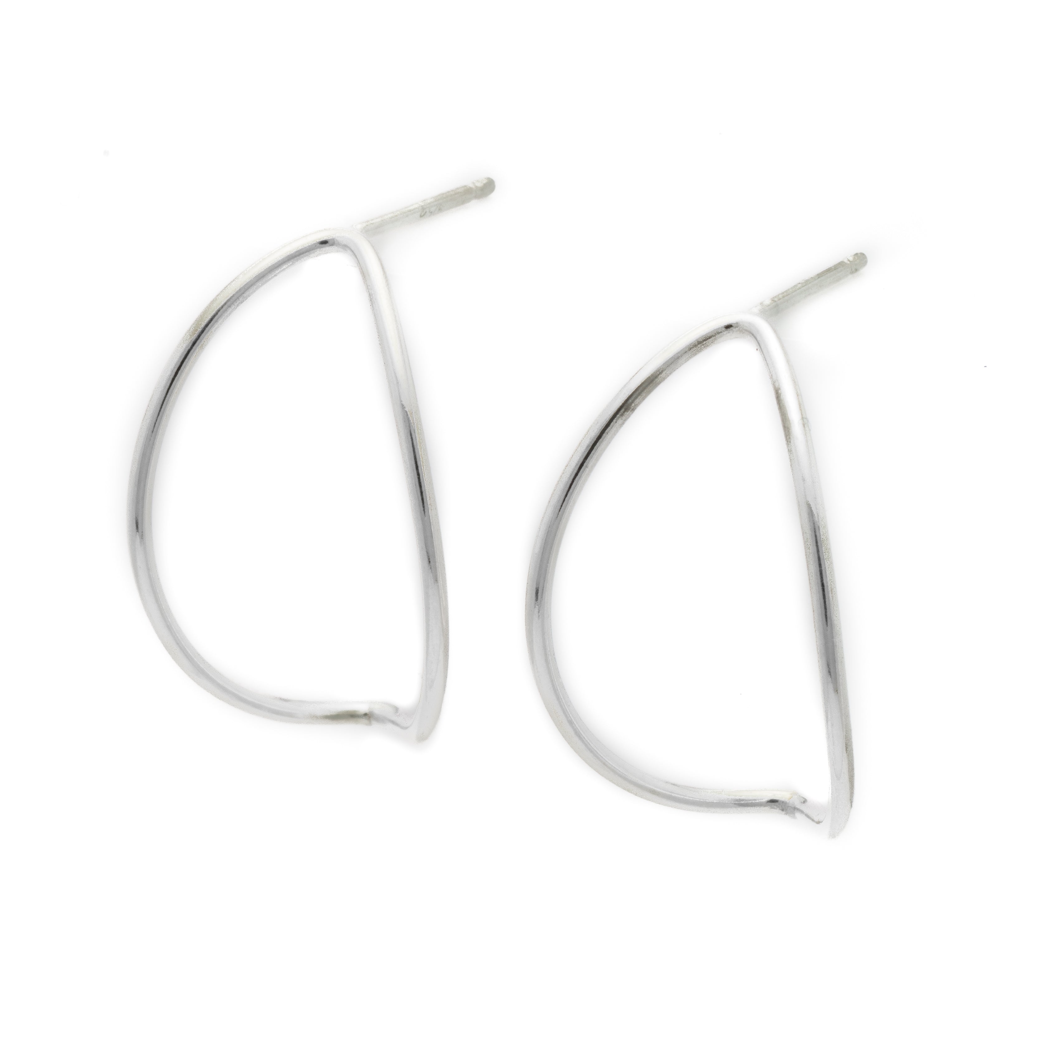 Wedges, Large: Sterling Silver Earrings