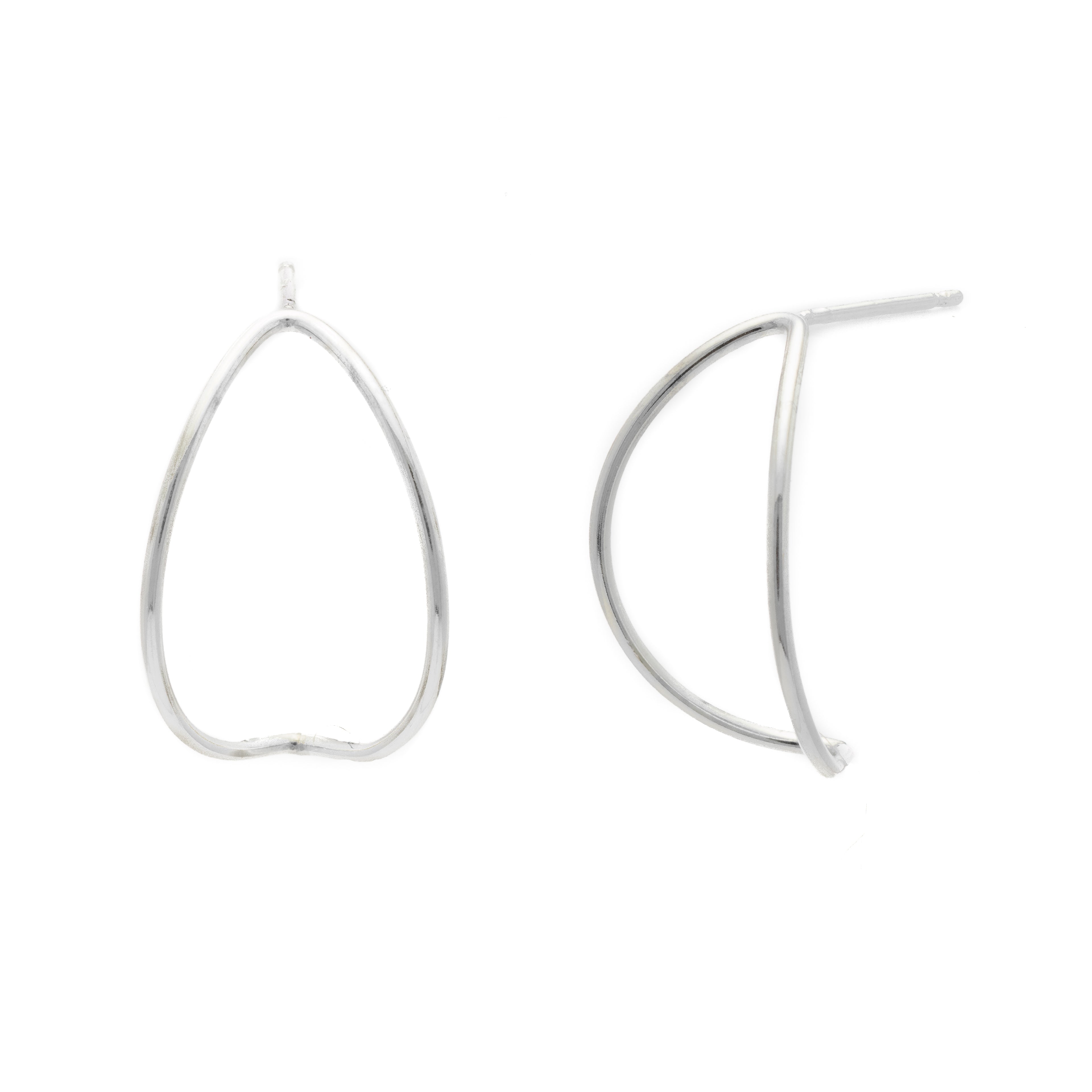 Wedges, Large: Sterling Silver Earrings