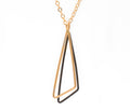 Obtuse Shadow: 14/20 Gold-filled & Oxidized Sterling Silver Necklace