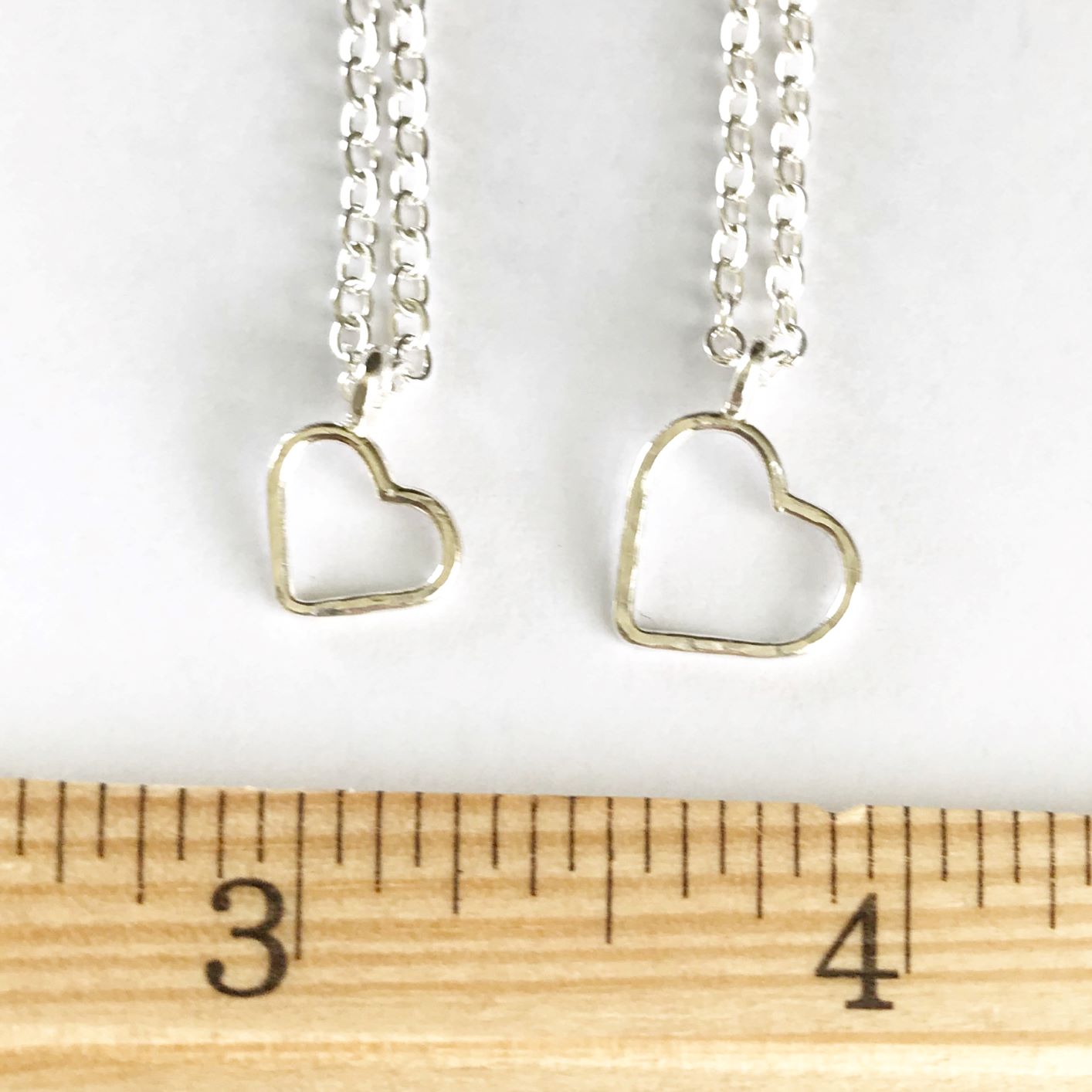 Love: Tiny or Small Sterling Silver Heart Earrings
