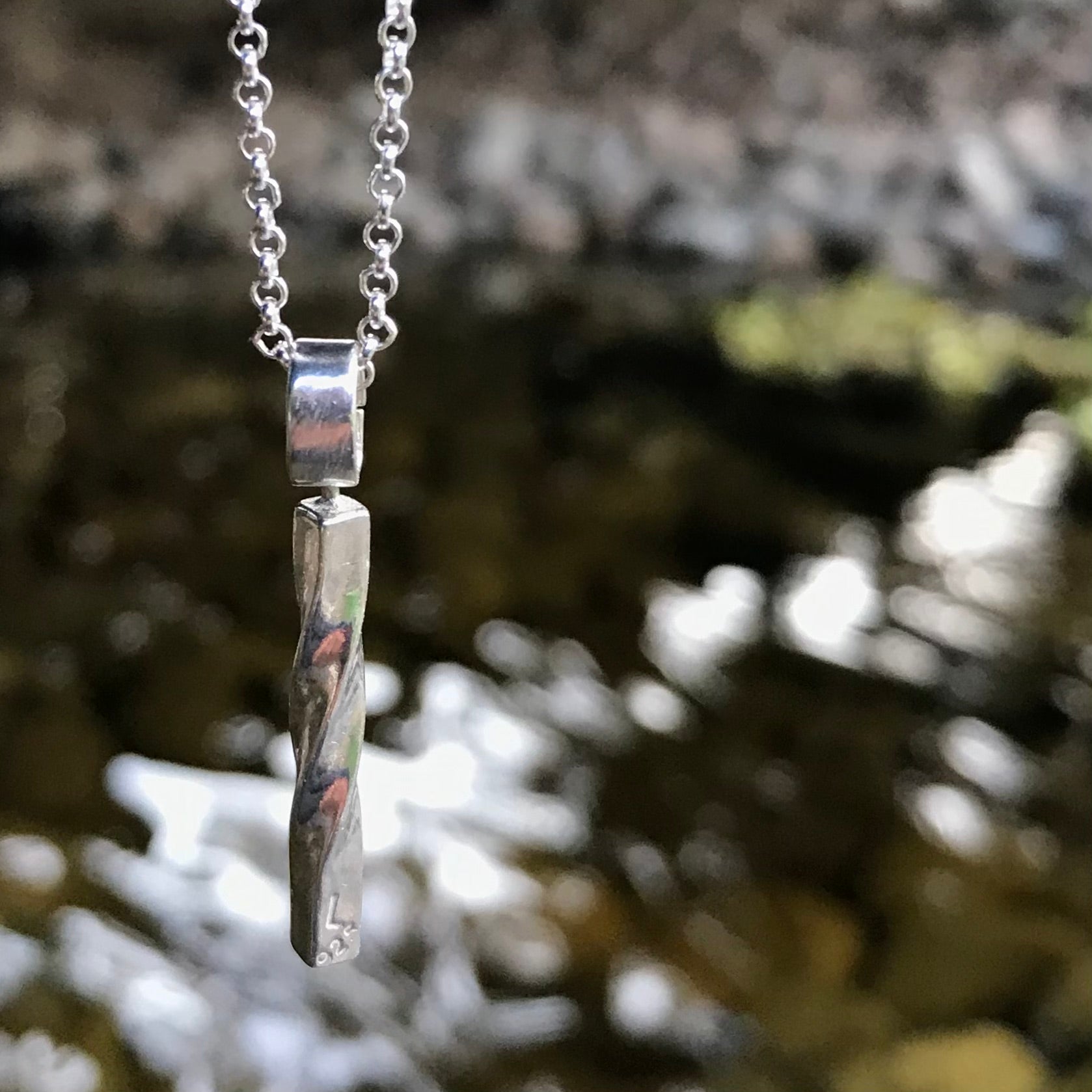 Unwind Pillar: Sterling Silver Necklace