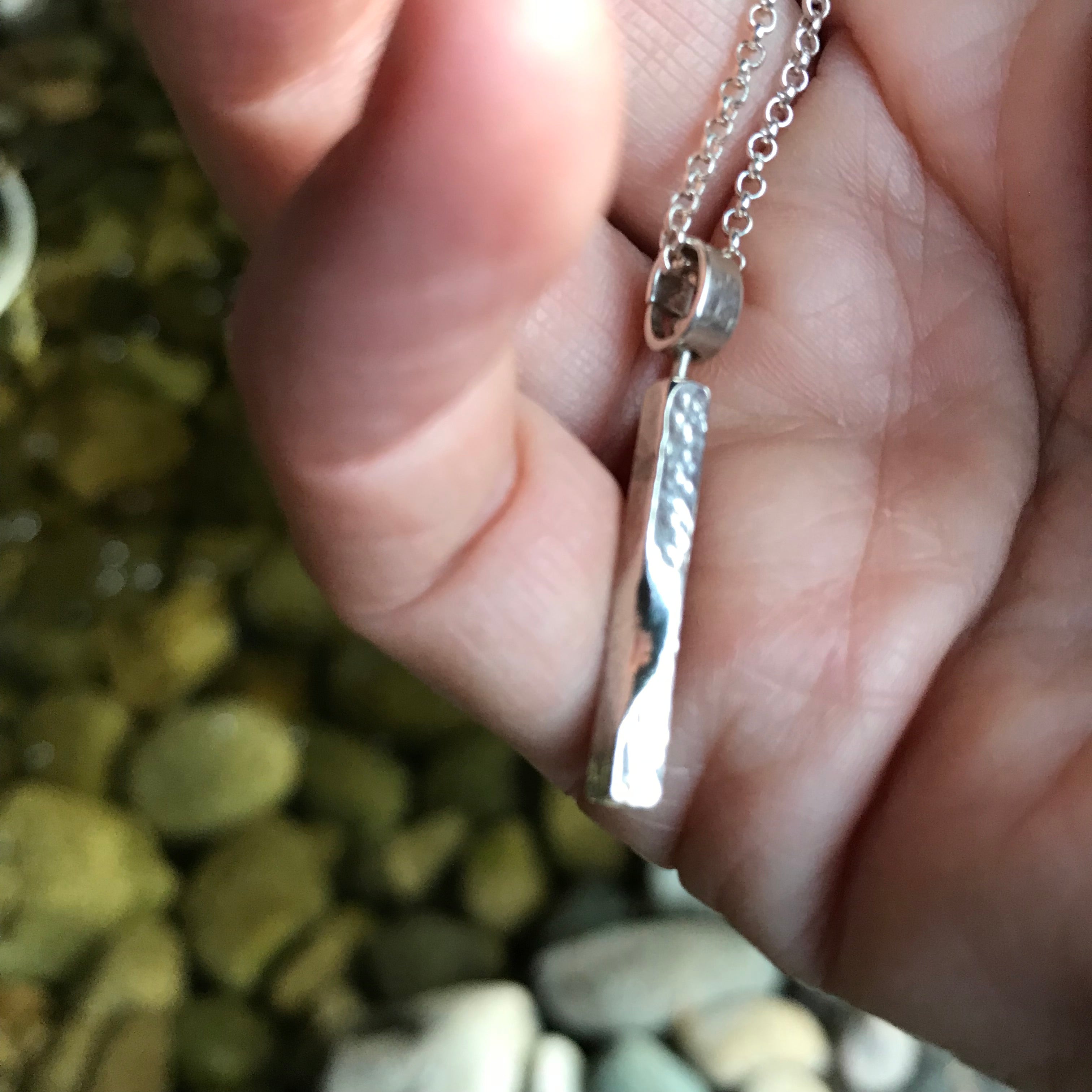 Worn Pillar: Sterling Silver Necklace