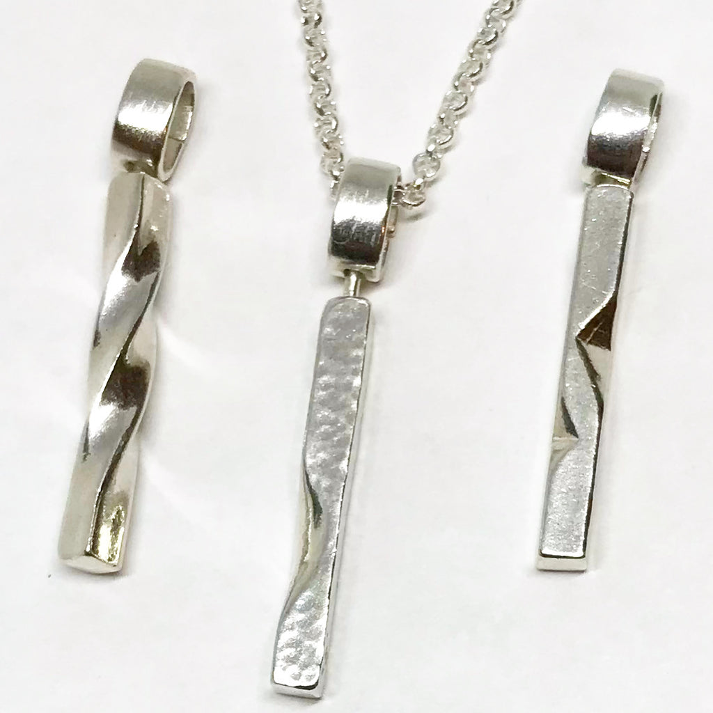 Worn Pillar: Sterling Silver Necklace