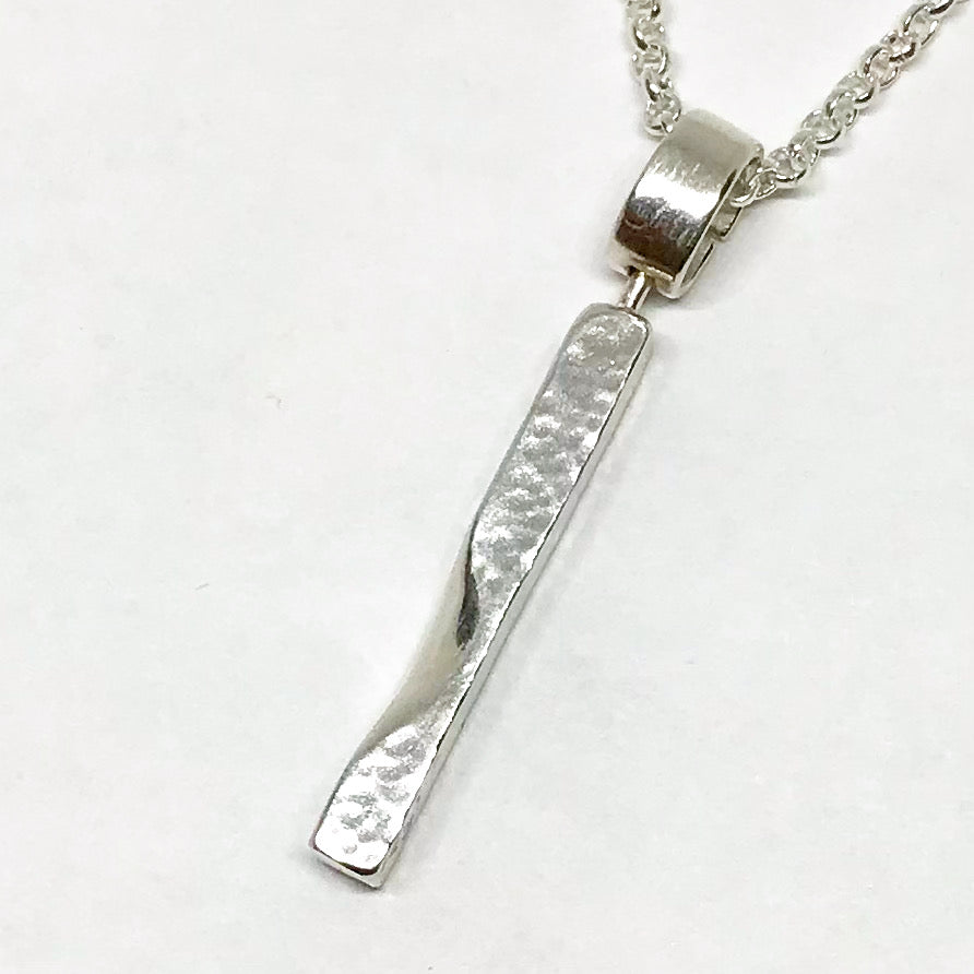 Worn Pillar: Sterling Silver Necklace
